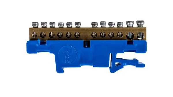 12-spårig DIN-skenans kopplingsplint blå TH35 2N LZ-12/N 0921-00