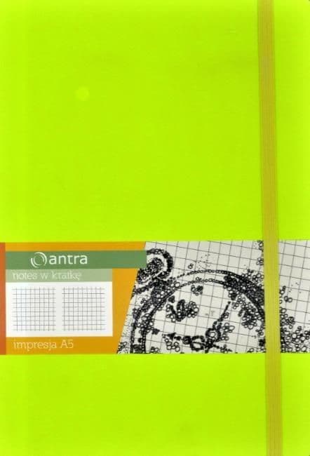 Muistikirja A5 Ruudukko Painatus Lime ANTRA