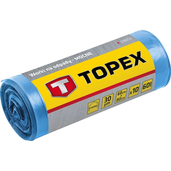 Topex Avfallspåsar 240L blå 10st (23B259)