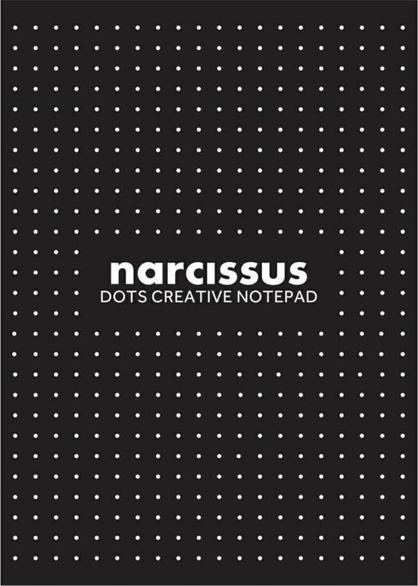 Lehtiö A4/80K Narcisuss dots musta (6kpl)