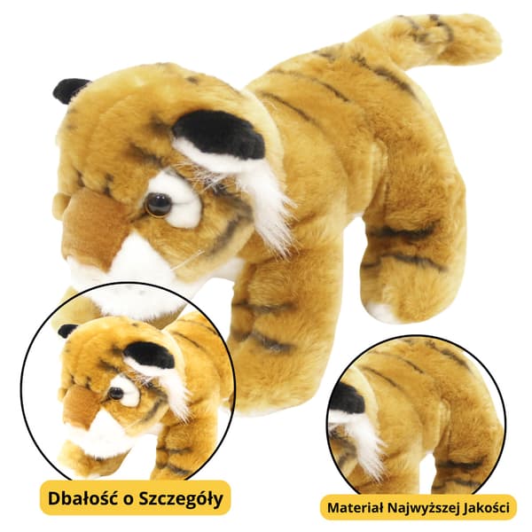 Plys Maskot Tøjdyr Tiger Kat Brun 25cm