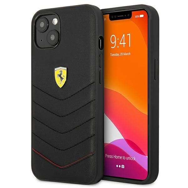 Ferrari FEHCP13SRQUK iPhone 13 mini 5.4\" sort/sort Hardcase Off Track Quilted