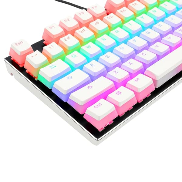 PUDDING KEYCAPS - REDRAGON SCARAB A130 HVID, DOBBELT KORT, PBT