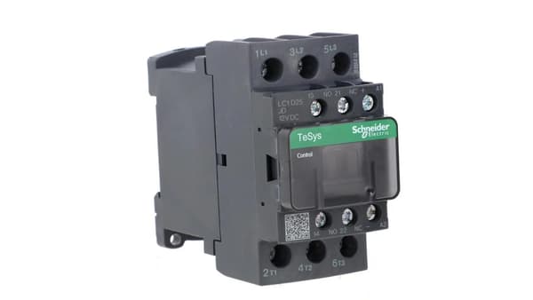 TeSys Deca Power Contactor 25A 3P 12V DC 1Z 1R LC1D25JD