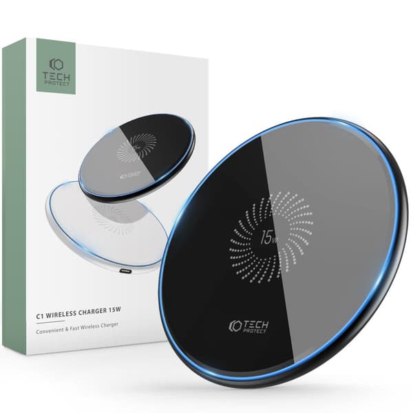 QI15W-C1 Trådløs Oplader 15W Sort