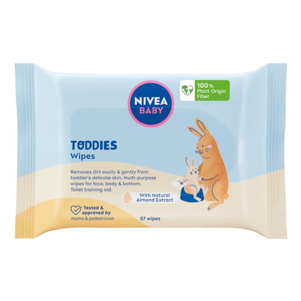 Nivea_baby Toddies -kosteuspyyhkeet, 57 kpl