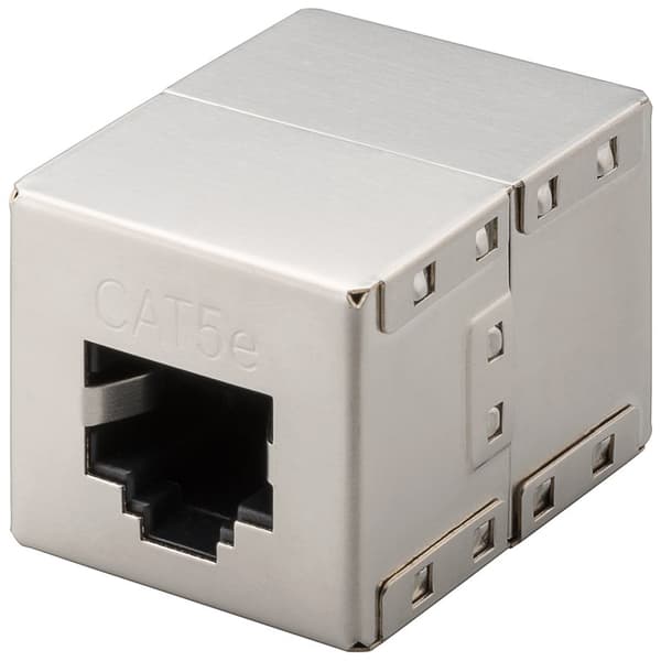 Adapter (gennemføring) RJ45/RJ45 kat.5e skærmet 15027