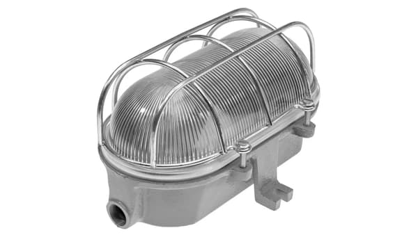Valaisin LOFT OVAL-XXL, E27, 200W, harmaa-zelic, läpinäkyvä lasivarjostin, IP54, metalliverkko A1380