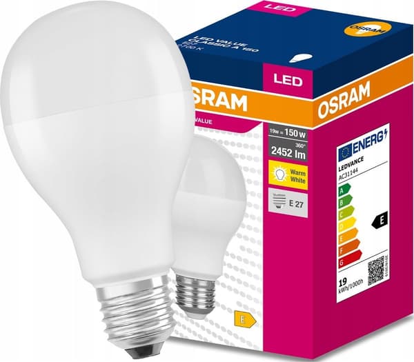 LED-lampa E27 19W/827 E27 VALUE CL A FR 150 ej dimbar 19W/827 4058075661639