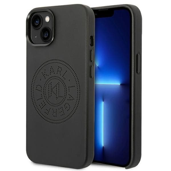 Karl Lagerfeld KLHCP14MFWHK iPhone 14 Plus 6,7\" hardcase sort/black Læder Perforeret Logo