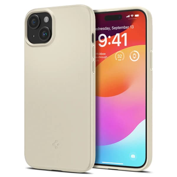 Spigen Thin Fit Fodral för iPhone 15 Plus - Beige