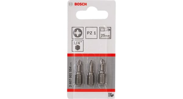 Bosch 3 stk. PZ skruetrækkerbit PH2 XH 25mm