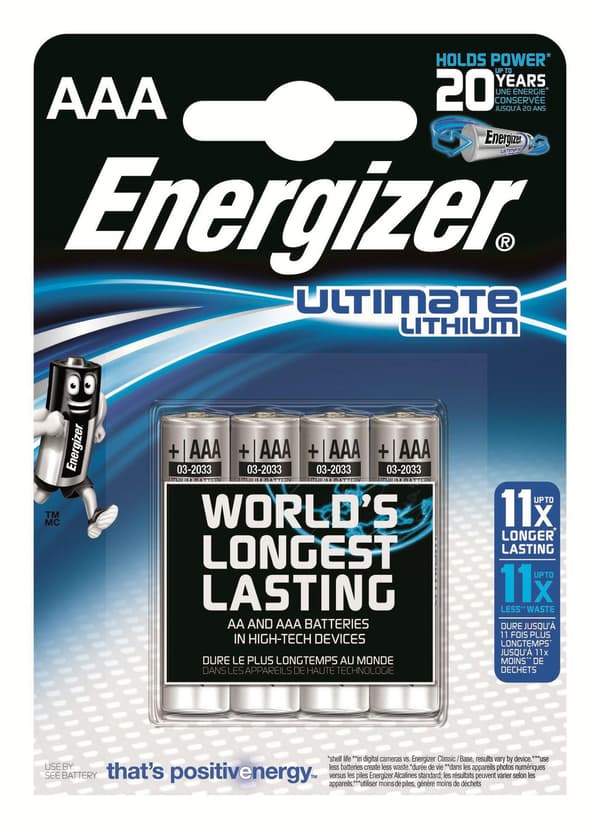 1x4 ENERGIZER Ultimate Lithium Micro AAA LR 03 1,5V