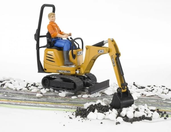 JCB 8010 CTS mikrogrävare med byggnadsfigur