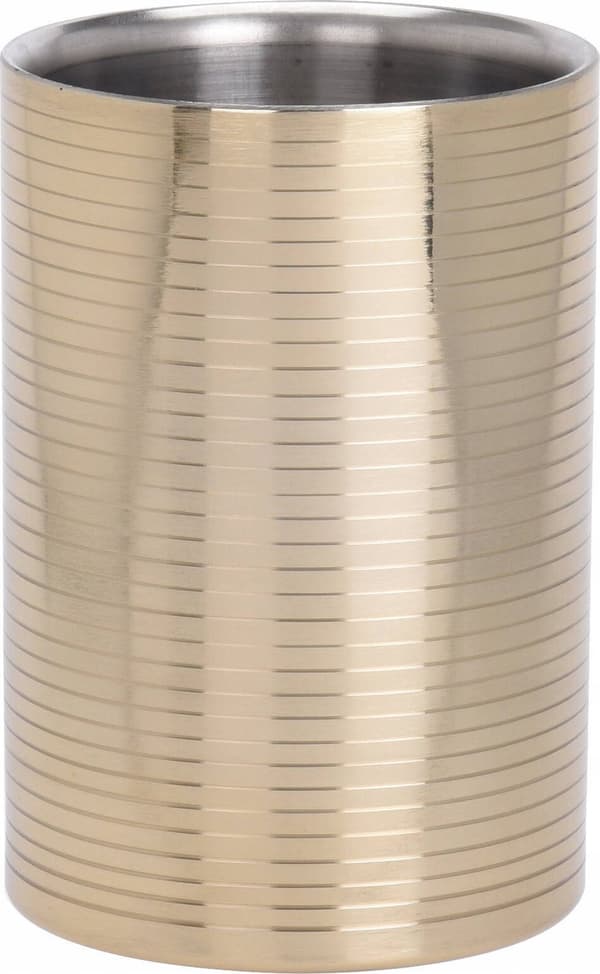 Excellent Houseware Flaskkylare i rostfritt stål, Ø 12 cm, Guld