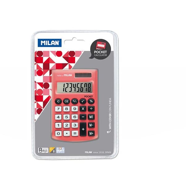 Lommeregner Pocket Touch rød MILAN