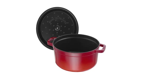 Staub Rund Cocotte, 26cm Körsbärsröd, Gjutjärn