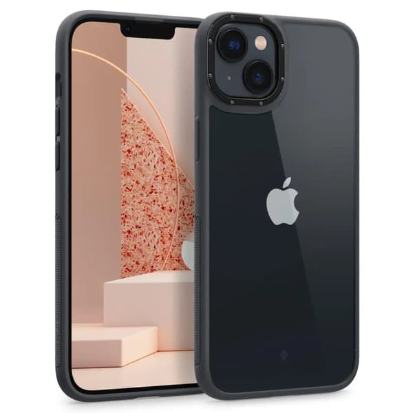 Caseology Skyfall -suojakuori iPhone 14 Plus -puhelimelle – mattamusta