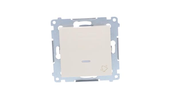 Kontakt-Simon Trykknapklokke belyst creme - DD1L.01/41