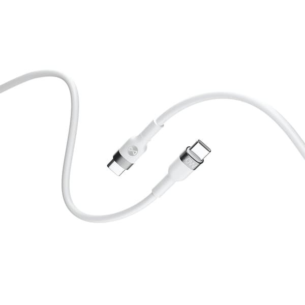 Forever Kabel Fleksibel USB-C - USB-C 1,0 m 60W hvid
