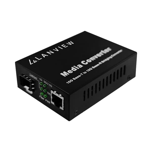 Lanview 10GBase-T RJ45 til 10GBase-X SFP+ Uadministreret Mediekonverter