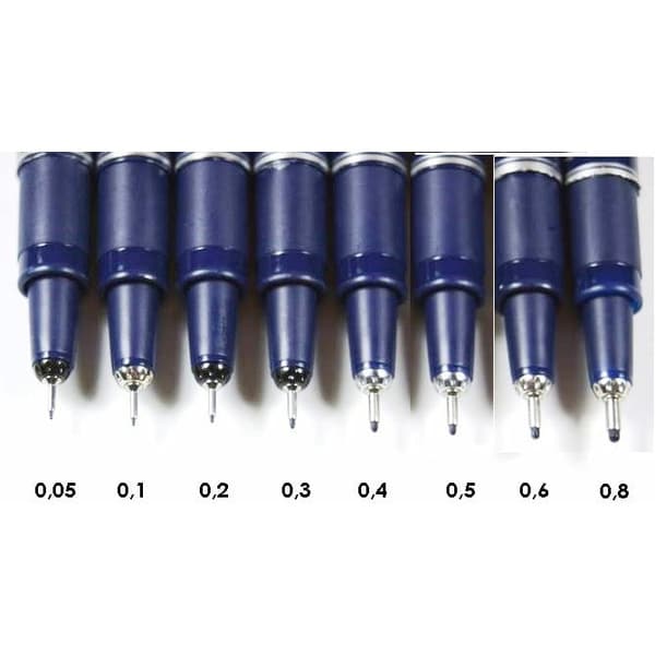 Tegnefineliner Rystor Technic 0,1 mm, RØD