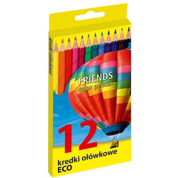 Øko blyanter hvid 12 farver