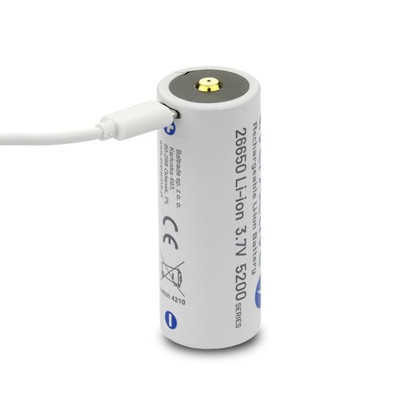 EverActive 26650 5200mAh mikro USB-batteri! BOKS