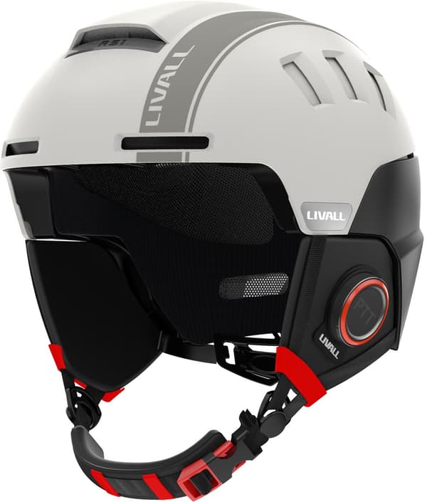 Livall RS1 smart skihjelm 57-61cm hvid-sort