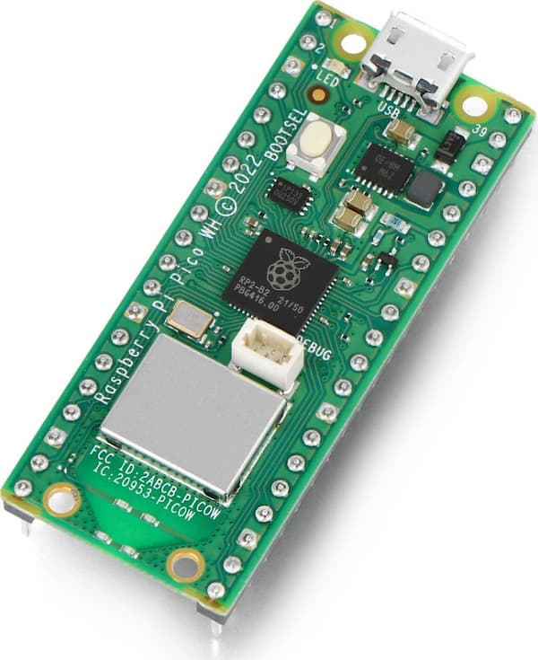 Raspberry Pi Raspberry Pi Pico WH - RP2040 ARM Cortex M0+ CYW43439 - WiFi - med kontakter