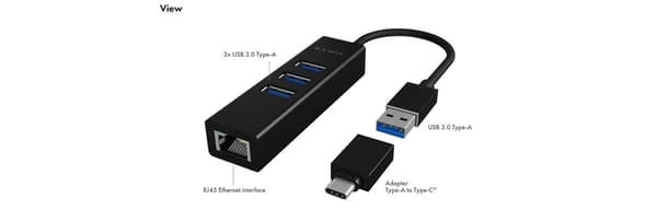 RaidSonic ICY BOX IB-HUB1419-LAN - hub