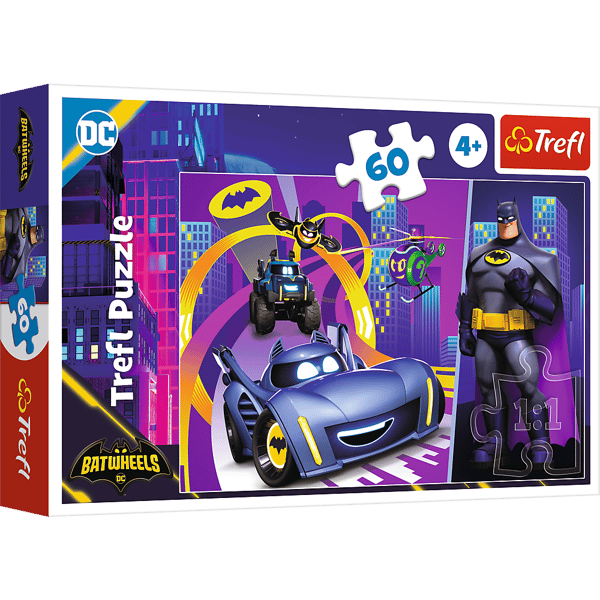 Palapeli - 60 - Batman ja hänen ajoneuvonsa Trefl 17400
