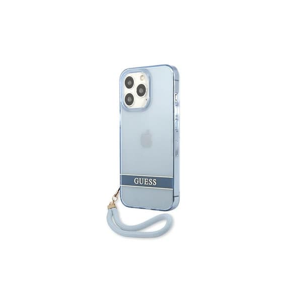 Guess GUHCP13LHTSGSB iPhone 13 Pro / 13 6,1 \"blå / blåt Hardcase Translucent Stap