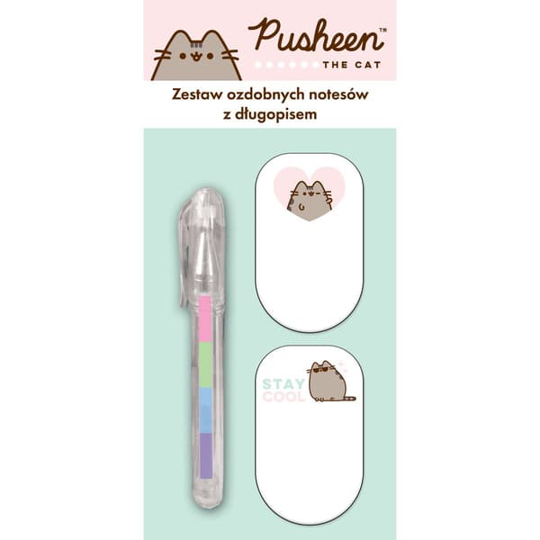 Sæt med 2 notesbøger med Pusheen minilængde