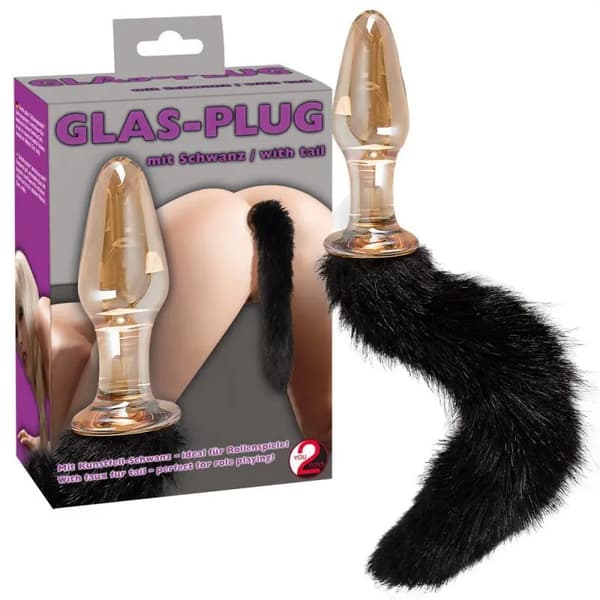 Glas analsexprop med sexhale