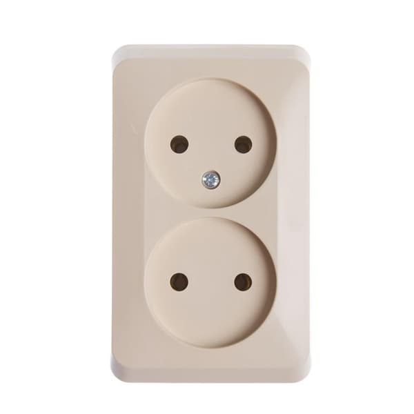 Prima Kaksoispistorasia ilman maadoitusta beige Prima WDE001140
