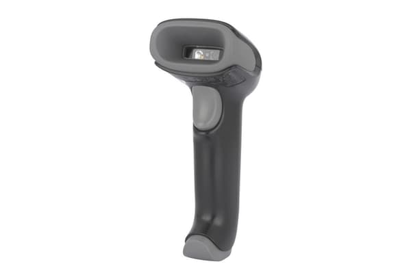 Honeywell Voyager USB-sæt: BT, 1D/2D, SR, kontaktladning, sort 1472G2D-2, batteri, USB-kabel, præsentationsbase 1D, PDF, 2D, sort scanner