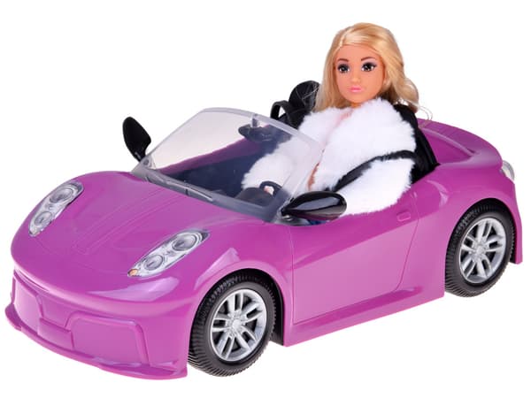 Lila sportbil för klassisk cabrioletdocka för 2 dockor ZA5697