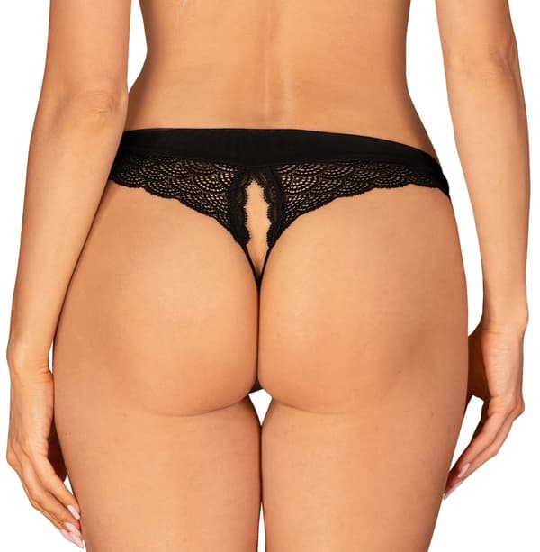 Obsessive Chemeris Trusse XL/2XL Sort Blonde Åbent Design