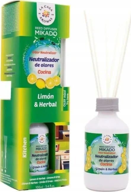 LA CASA DE LOS Aromas_Speciel lugtfjerner køkken duftpinde citron 100ml