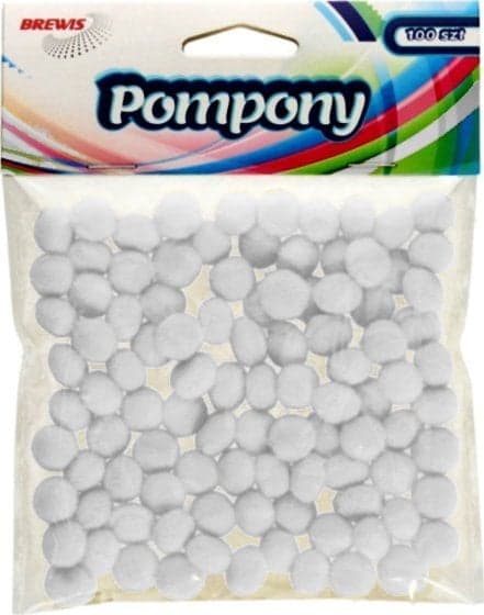 BREWIS POMPOMS POM17 1cm valkoinen 100kpl