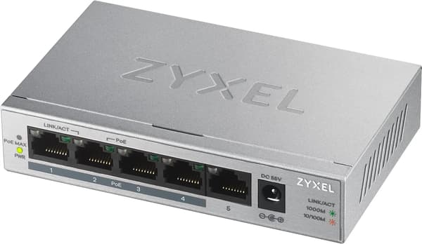 Zyxel GS1005-HP 5-ports Desktop PoE+ Switch
