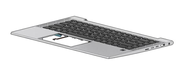 HP TOP COVER W/ KBD CP+PS BL UK med topplock (bakgrundsbelyst)