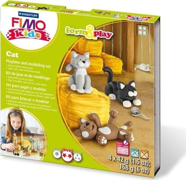 FIMO sæt modellervoks Fimo kids F&P kat
