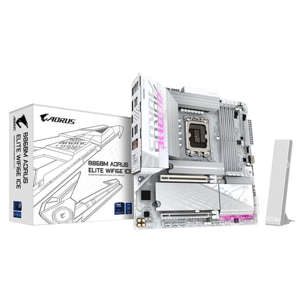 AORUS B860M ELITE WIFI6E ICE - bundkort - micro ATX - LGA1851 Socket - AMD B850