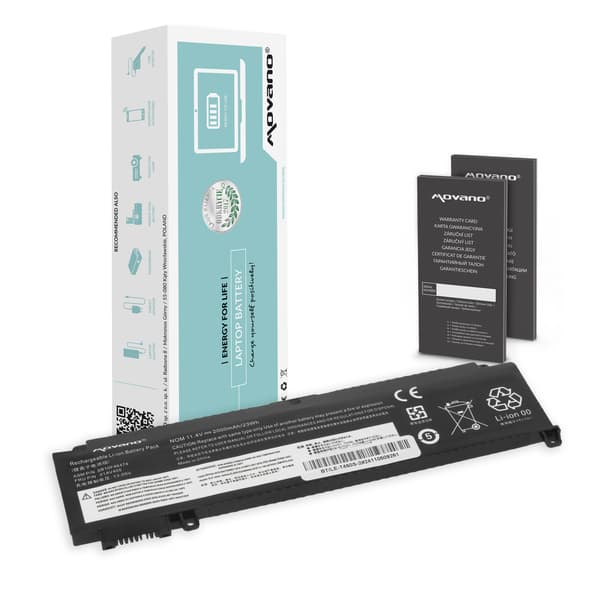 Movano batteri til Lenovo ThinkPad T460s, T470s - frontbatteri