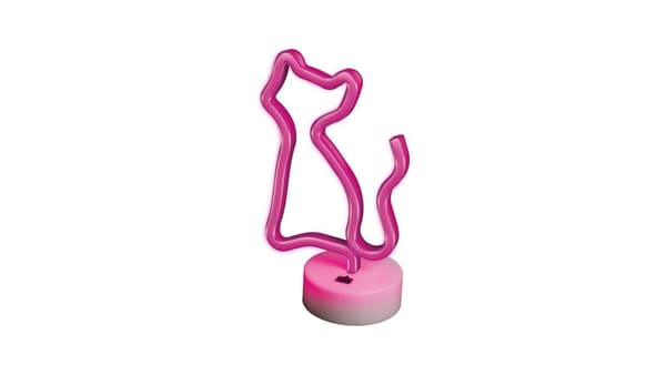 Neon på stand LED KAT pink FSNE02 Forever Light