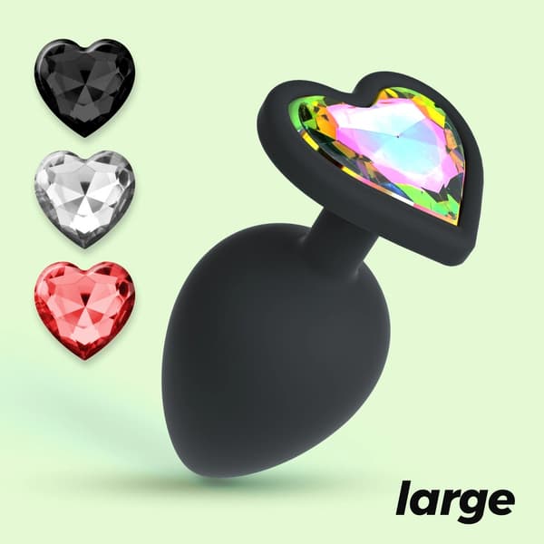 CRUSHIOUS CUORE STOR ANALPLUGG MED 4 UTBYTBARA JUVELER