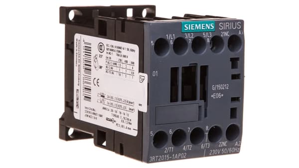 Effektkontaktor 7A 3P 230V AC 0Z 1R S00 3RT2015-1AP02