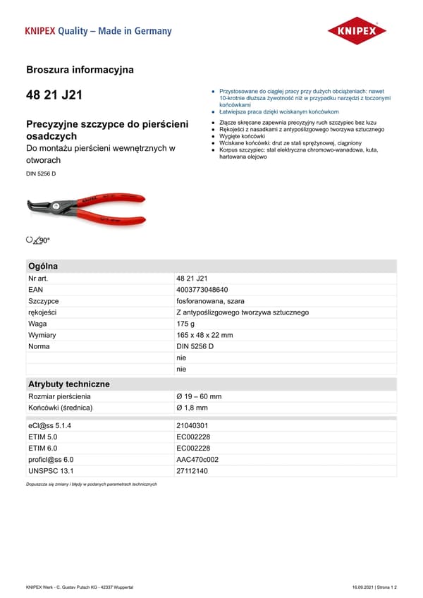 KNIPEX Precisionslåstång